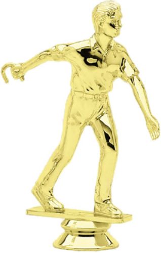 5 1/4" Male Horseshoe Pitcher Gold Trophy Figure