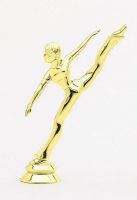 5 1/2" Modern Dance Female Trophy Figure Gold