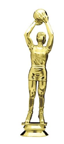 6 1/4" Basketball Female Trophy Figure Gold
