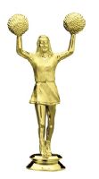 Gold 5 3/4" Cheerleader Trophy Figure