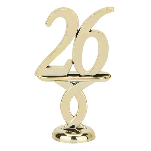 2 1/2" Gold "26" Year Date Trophy Trim