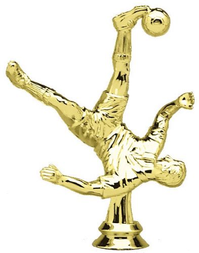 5 1/2" Male Bicycle Kick Soccer Gold Trophy Figure