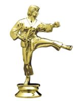 4 3/4" Gold Karate Female Trophy Figure