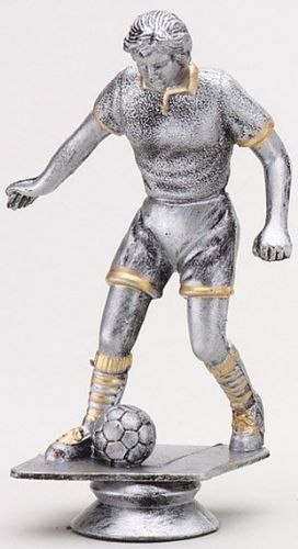 5" Antique Silver Female Soccer Trophy Figure