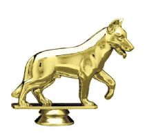 3 3/4" Alsatian Dog Gold Trophy Figure