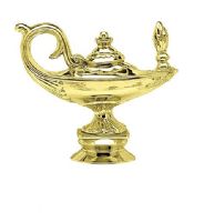 3" Lamp of Knowledge Gold Trophy Figure