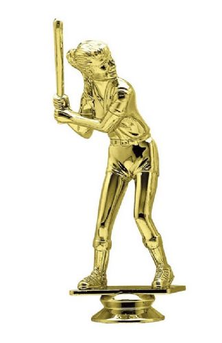 5" Female Softball Ponytail Gold Trophy Figure