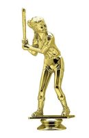 5" Female Softball Ponytail Gold Trophy Figure