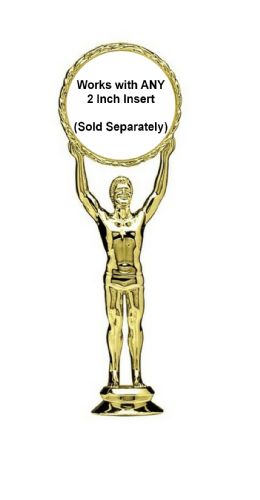 6 1/2" Victory 2" Insert Holder Male Gold Trophy Figure #2