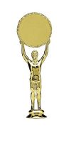 6 1/2" Victory 2" Insert Holder Male Gold Trophy Figure