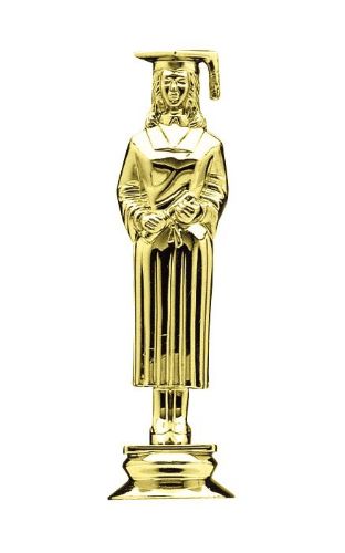 4 3/4" Graduate Female Gold Trophy Figure