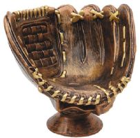 4 1/4" Antique Gold Baseball Glove - Ball Holder Trophy Figure