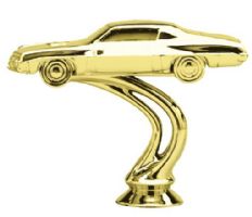 3 3/4" Gold Stock Car Trophy Figure