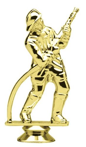 5" Fireman Gold Trophy Figure