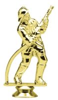 5" Fireman Gold Trophy Figure