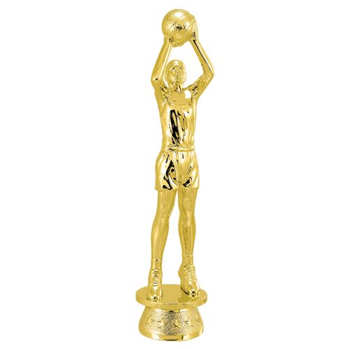 5 1/4" Female Basketball Gold Trophy Figure