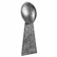 15" Antique Silver Football Resin