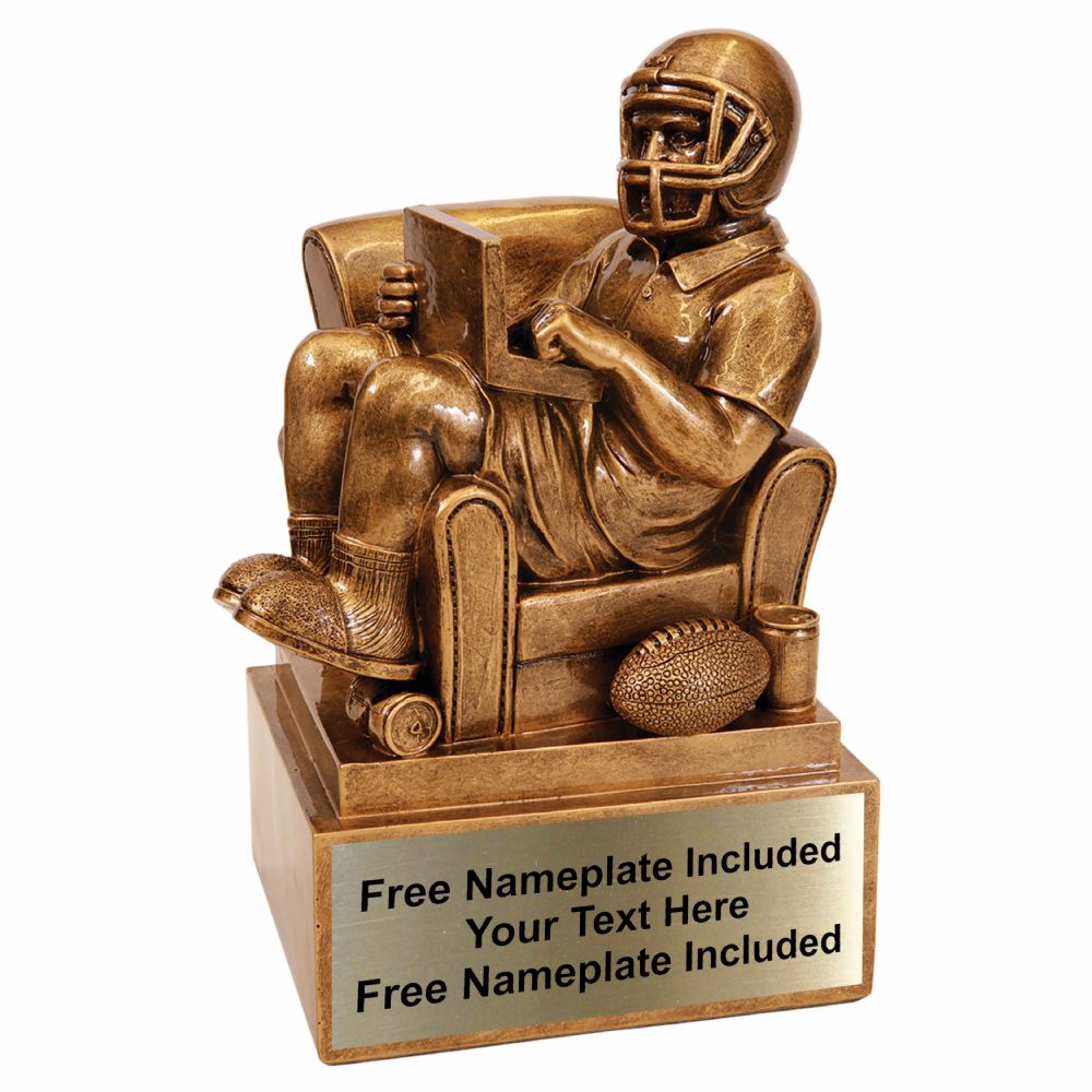 9" Fantasy Football Man in Chair Resin Trophy Figure