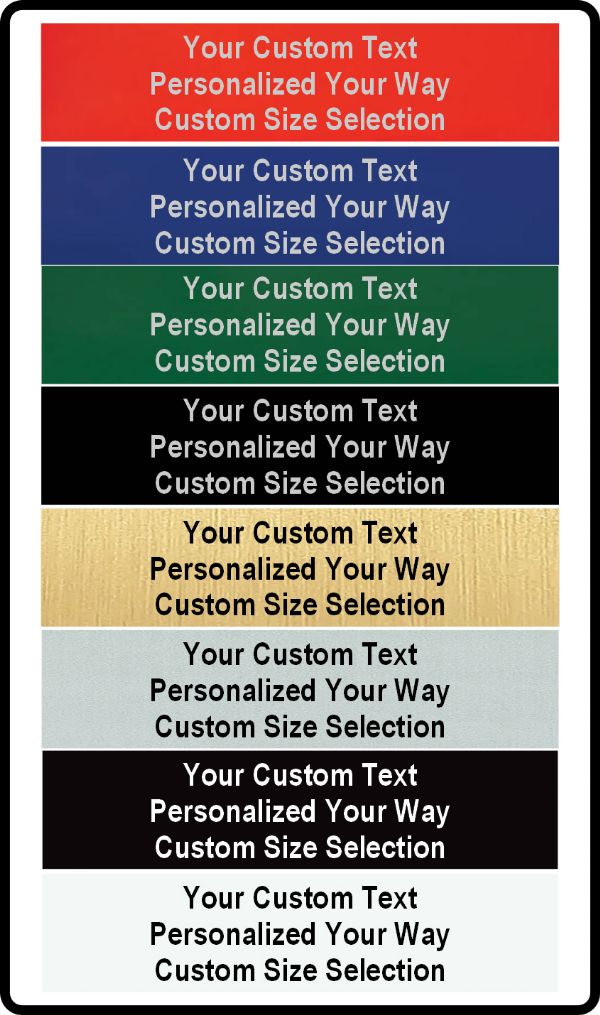 Custom Name Plates Laser Engraved Aluminum 8 Colors #2