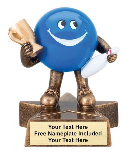 4" Bowling Lil Buddy Series Resin Trophy