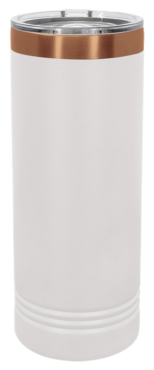 White/Rose Gold 22oz Polar Camel ION-Plated Skinny Vacuum Insulated Tumbler