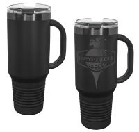 Black/Ghost Black 40oz Polar Camel ION-Plated Vacuum Insulated Travel Mug with Straw