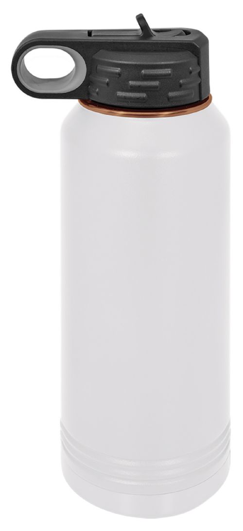 White/Rose Gold 32oz Polar Camel ION-Plated Vacuum Insulated Water Bottle