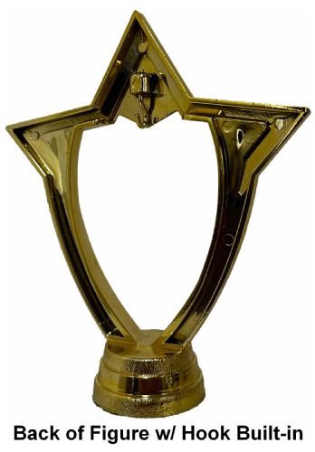 6 1/4" Gold Star Style Medal Holder Figure #3