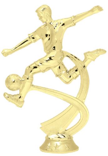 6" Male Soccer Motion Series Gold Trophy Figure