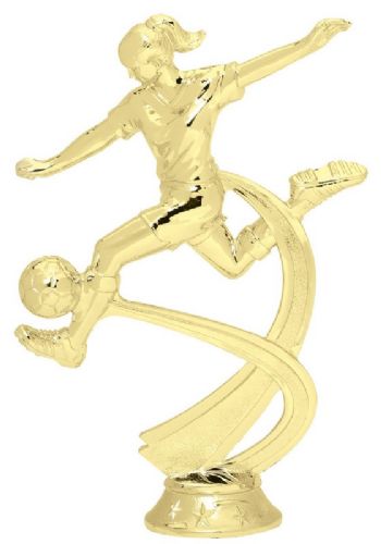 6" Female Soccer Motion Series Gold Trophy Figure
