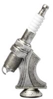 Antique Silver 6" Spark Plug Trophy Figure