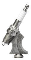 Antique Silver 8" Spark Plug Trophy Figure