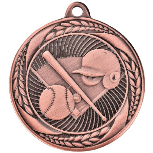 2" Baseball Laurel Wreath Award Medal #4