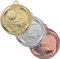 2" Basketball Laurel Wreath Award Medal