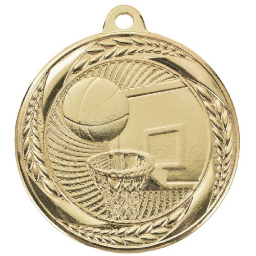 2" Basketball Laurel Wreath Award Medal #2