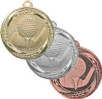 2" Golf Laurel Wreath Award Medal