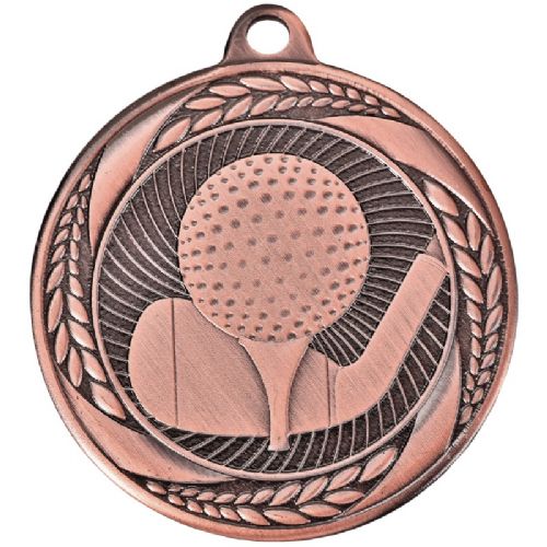 2" Golf Laurel Wreath Award Medal #4