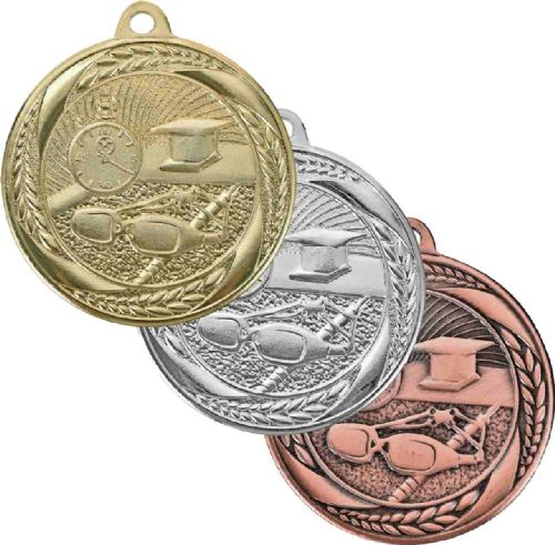 2" Swimming Laurel Wreath Award Medal