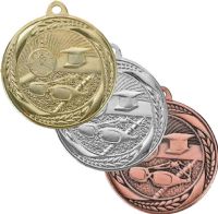 2" Swimming Laurel Wreath Award Medal