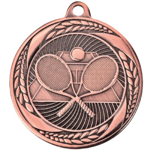 2" Tennis Laurel Wreath Award Medal #4