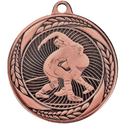 2" Wrestling Laurel Wreath Award Medal #4