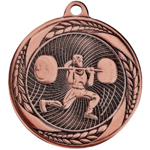 2" Female Weightlifting Laurel Wreath Award Medal #4