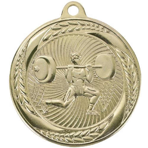 2" Male Weightlifting Laurel Wreath Award Medal #2