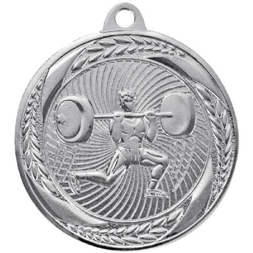2" Male Weightlifting Laurel Wreath Award Medal #3