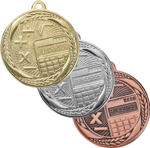 2" Mathematics Laurel Wreath Award Medal