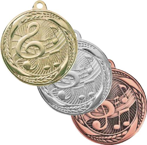 2" Music Laurel Wreath Award Medal