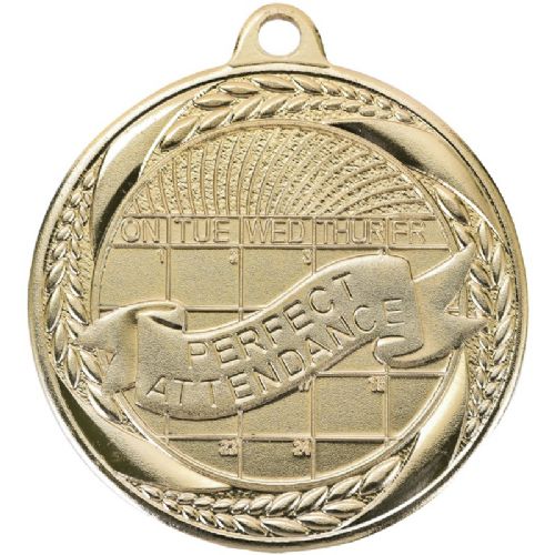 2" Perfect Attendance Laurel Wreath Award Medal