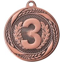 2" 3rd Place Laurel Wreath Award Medal