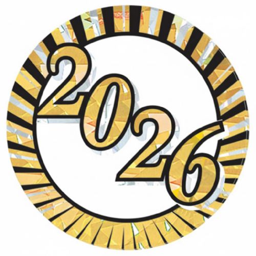 2" Sunburst 2026 Mylar Trophy Insert