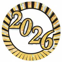 2" Sunburst 2026 Mylar Trophy Insert